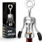 ipow Corkscrew Wine Opener, Zinc Alloy Wine Bottle Opener, Wing Corkscrew Heavy Duty, Manual Multifunctional Cork Screw for Waiter, Silver