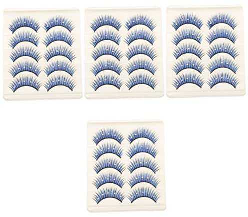 minkissy 20paires Faux Cils Colorés Avec Strass Faux Cils Dramatiques Longs Pour Maquillage De Nuit Et Festivals