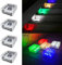 HIQE-FL Set Solar Pflastersteine Außenleuchte,4Pcs Solarsteine für Außen Garten Wasserfest,10X10X5cm,LED Solar Bodenleuchten Solarlampen Außen,Dekoration Lichter für Garten,Balkon,Pfad（Fünf Farben）