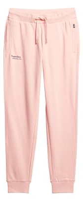 Superdry Damen Essential Jogginghose mit Logo Blass Rosé Pink 34