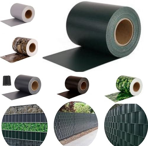 Pinto FERRAMENTA Telo Copri Ringhiera Balcone Esterno Striscia Schermatura PVC Occhiellato Protezione Privacy Rivestimento Copertura Oscurante Recinzione Giardino Frangivento (H19X35MT, Verde)