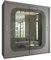 FURNITUREWAVE Minosa Sliding Mirror Doors Wardrobe For Modern Bedroom Furniture Cupboard with Space Saving Shelves and Hanging Rails (Grey/Grey, 203cm)