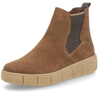 Remonte Damen Chelsea Boots D1T71, Frauen Stiefeletten,lose Einlage,Stiefel,Bootee,Booties,halbstiefel,Kurzstiefel,braun Kombi (24),42 EU