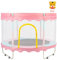 K IKIDO Kinder Trampolin, Indoor Kindertrampolin, Outdoor Kindertrampolin, Gartentrampolin 150cm - Sicherheitsnetz mit Reißverschluss, 150kg, Spielplatz für Kinder ab 2 Jahren (Rosa)