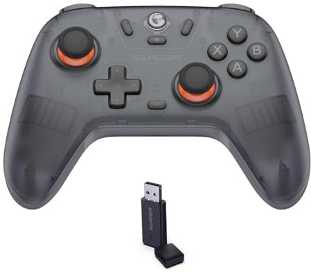 GameSir Nova Lite Wireless Controller – 2.4G & Bluetooth Gamepad for Windows PC, iPhone, Android, Switch & Steam Deck – Hall Effect Triggers, Turbo Function, Rumble Vibration (Translucent Black)