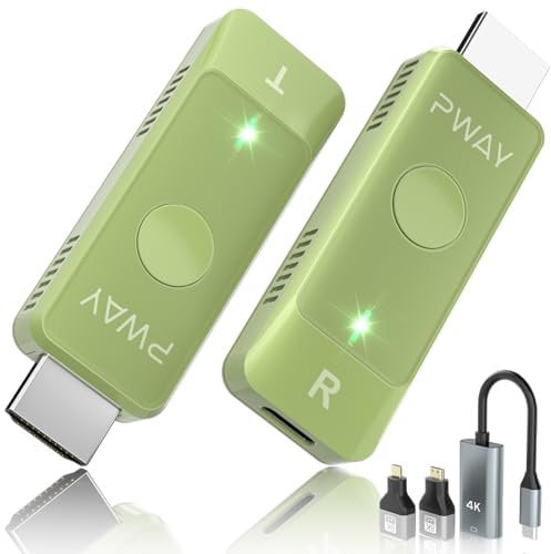 HDMI sans Fil,Émetteur et récepteur HDMI sans Fil,Transmetteur HDMI sans Fil pour Streaming TV, Streaming Réunion, Plug & Play pour Ordinateur Portable/PC/TV vers Un projecteur/Moniteur/HD TV