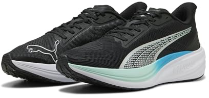 PUMA Unisex Darter Pro Straßen-Laufschuh, Black Silber Mint Melt Speed Blau, 36 EU