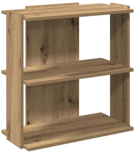vidaXL Bücherregal 3 Böden Artisan-Eiche 60x30x60 cm Holzwerkstoff, Bücheraufbewahrung, Lagerregal, Büroregal, Bücherschrank, Standregal
