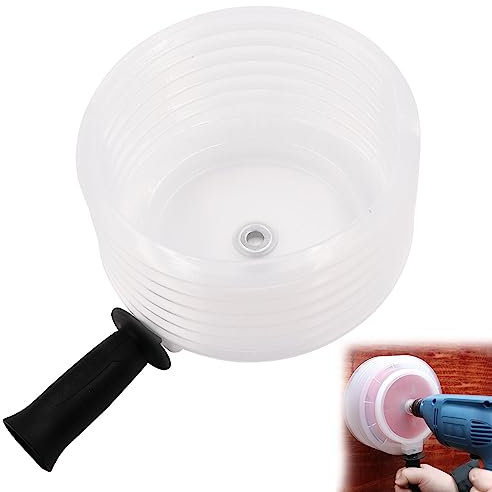 Kisbeibi Drill Dust Cover, Saw Dust Bowl Drill Ash Bowl Drywall Dust Collector With Handle Drill Dust Catcher Hole Saw Dust Cover for Installing Recessed Lights, Works with Hole Saws(160mm)