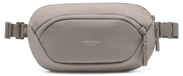 Larkson Sling Bag Herren & Damen Grau - Helge Large - Anti Diebstahl Crossbody Bag mit RFID Blocker - Bauchtasche für Alltag, Festival & Reisen - Wasserabweisend