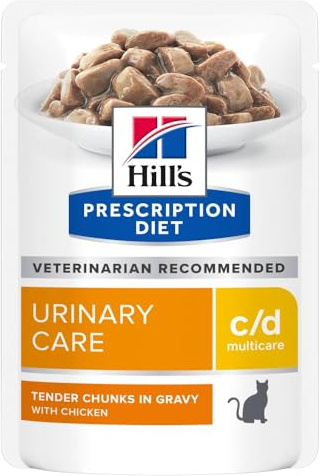 Hills Feline C/D Multicare 12 X 85G Pouches Chunks In Gravy With