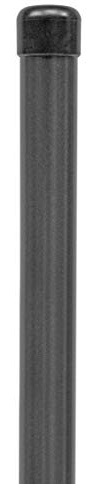 Alberts 617530 Zaunpfosten für Fix-Clip pro | für die Befestigung mit Einschlag-Bodenhülsen | zinkphosphatiert, anthrazit-metallic kunststoffbeschichtet | Länge 1750 mm | Schellen-Ø 34 mm