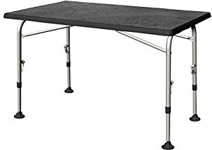 KLAPPTISCH -- ROBUSTES ALUMINIUMGESTEL - Campingtisch 115 x 70 cm - Basallt-Dark - stufenlos höhenverstellbar von 59 auf 72 cm -Aluminium Untergestell - Vertrieb Holly® Produkte - STABIELO - holly sunshade -
