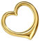 CLEVER SCHMUCK Goldener Herz Anhänger Herz 16 mm frei schwingend innen offen und beidseitig plastisch gewölbt 333 GOLD 8 KARAT im Etui Anthrazit