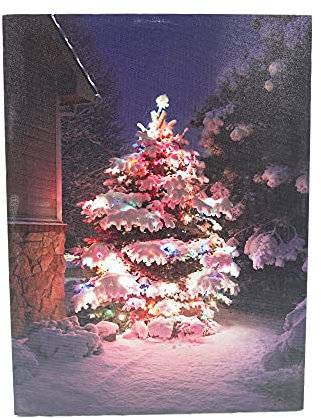 Dhr Worldwide, Inc Quadro Natalizio Albero di Natale con LED Luminosi