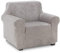 TIANSHU Samt Sesselbezug,Soft Velvet Plush Couchbezug stilvolle Luxus-Möbelbezüge Anti-Rutsch-High Stretch Sesselbezug(1 Sitzer, Hellgrau)