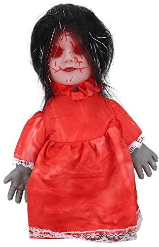 GOTOTOP Halloween Scary Walking Doll mit Sound, Halloween Gruselige Puppe Haunted Scary Walking Doll Sprachsteuerung Halloween Requisiten(#1)