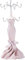 YWEC Présentoir à Bijoux Collier Porte-Boucle d'oreille Mannequin Porte-Bijoux Présentoir Robe de Princesse Collier Porte-Bijoux pour Femme et Fille Cadeaux, 28 * 8.5cm