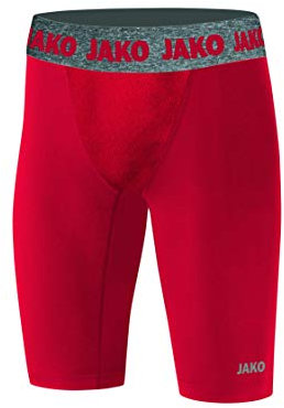 JAKO Herren Short Tights Compression 2.0, Sportrot, XXL