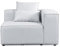 Home Deluxe - Ecksofa Rechts Verona - Hellgrau, ca. 120 x 70 x 120 cm, Sitzhöhe: 46 cm, Sitztiefe: 80 cm I Modulares Sofa Modulsofa Ecksofa Wohnlandschaft