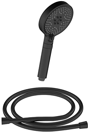 CHRIS BERGEN Brausegarnitur - SET aus Handbrause und Brauseschlauch - in Schwarz matt