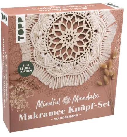 Frech Mindful Mandala - Makramee-Knüpf-Set: Wandbehang. Mit Anleitung und Material zum Selberknüpfen
