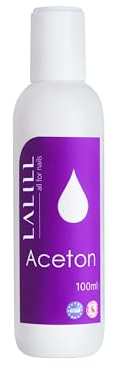 LALILL Solvente per smalto acetone 100 ml – Rimozione per vernici ibride, gel, acrilico e suggerimenti – Gel Polish Remover – Puro acetone UV rimozione smalto