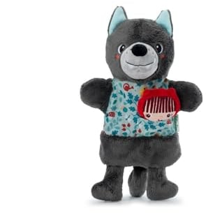Lilliputiens - Handpuppe Louis der Wolf - Interaktives Spielzeug für Kinder - Perfekt, um lustige Geschichten zu erzählen und das bekannte Märchen nachzuspielen - Fördert die Fantasie - Ab 2 Jahren