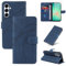 Reshias Cover per Samsung Galaxy A26 5G con 1 Pezzo Vetro Temperato Pellicola Protettiva, Pelle PU e Flip Custodia, Funzione Supporto e Portafoglio Caso (Blu)