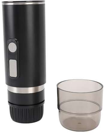 Nurnesy 800mah Automatische Elektrische Kaffeemaschine | Tragbare Reise- und Camping -Kaffeemaschine | USB -C -Auto -Ladegerät | Arbeitet mit Bodenkaffee und Kapseln | Ideal für