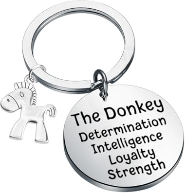 KUIYAI Esel-Schlüsselanhänger, Bauernhoftier-Geschenk, Eselliebhaber, Merch, Equidae-Merch (theDonkey)