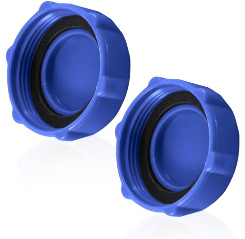 Soiftra 2 Stück Pool Ablassventilkappe, Pool Zubehör für Bestway P6H1158 & P01006, Ersatz Ablaufventilkappe für oberirdische Pools, Drain Ventilkappe aus robustem Kunststoff (Blau)
