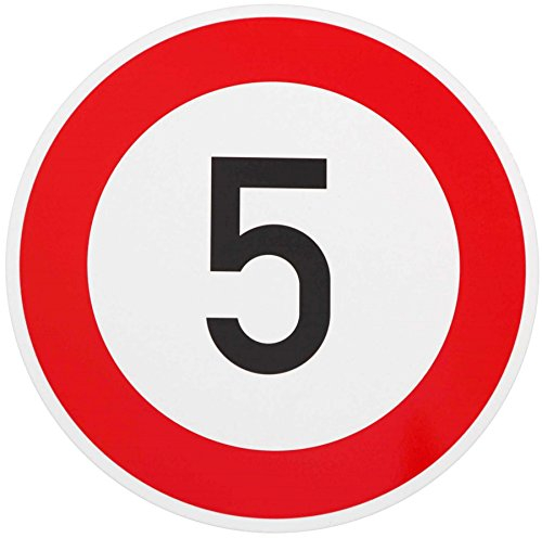 Original Verkehrszeichen 5 KM/H Nr. 274-05 Schild DN 600 mm StVO Geburtstagsschild RAL Straßenschild Schilder Straßenschilder Straßenzeichen Schild