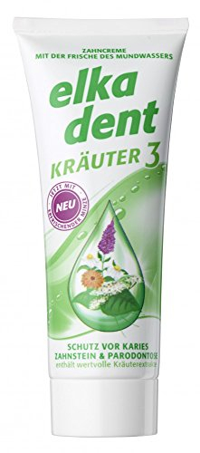 ELKADENT HERBS 3 TP Mundpflege - Paste - Zahnpasta - Geschmacklos - Erwachsene