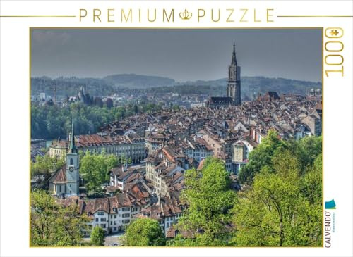 CALVENDO Puzzle Über den Dächern von Bern | 1000 Teile Lege-Größe 64 x 48 cm Foto-Puzzle für glückliche Stunden
