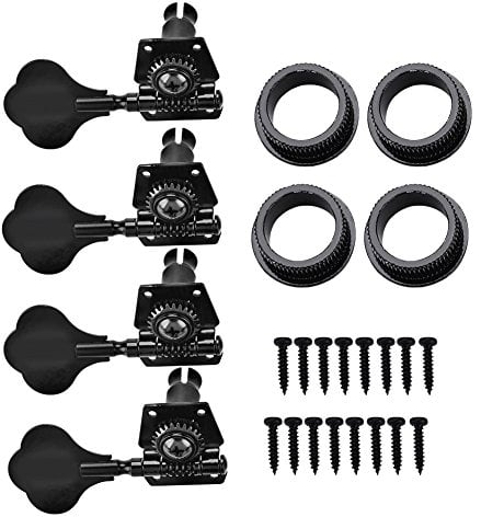 4R Bass Stimmwirbel, Open Gear Tuner Zink Legierung Plum Form Mechaniken Bass Ersatzteile
