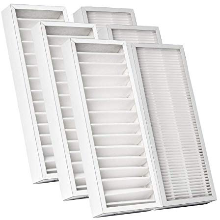 KWL Luftfilter für Pluggit Avent P190 | 3 Filtersets | Pollenfilterset G4+F7 | 3x Paneelefilter Z/Line Karton 148x275x46 mm. G4 + 3x Kompaktfilter MP Karton 148x275x48 mm. F7 | APFG4F7-190