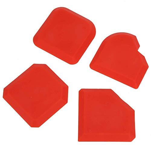 Silicone Caulking Tool Kit,Raschietto Per Rimozione Silicone Applica A Sigillanti In Silicone, Guarnizione Di Tenuta (Rosso) In Bagno, Cucina, Angolo