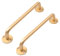 2 Piezas Tirador de Puerta de Granero dorado Manijas de Aleación de Aluminio de Puerta Corredera manilla para Cajones de Baño Pomos para armario para Puerta de vidrio (Total length 190mm)