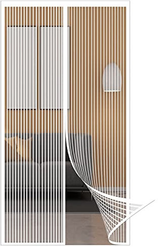 GOUER Zanzariera Magnetica 70x240cm Anti Insetti Mosche Zanzare Zanzariera Porta Finestra Si Chiude da Sola Porte per Balconi, Portefinestre, Bianco