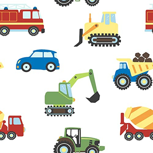 Papier Peint Camions et Transport Multicolore - Enfants - World of Wallpaper AF0002