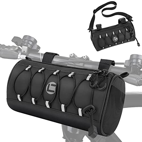 WOTOW Lenkertasche Fahrrad - 2,5 L wasserdichte Fahrradtasche Lenker für Bikepacking, reflektierende Fahrradrahmentasche mit abnehmbaren Schultergurten Fahrradtasche vorne für Rennrad Radfahren