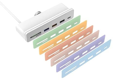 Networx 7-in-1 USB-C-Hub, für iMac 24“, inkl. passende Farbsticker, weiß