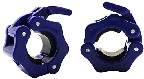 Tioamy Barbell Clamps Dumbbell Spinlock Collars Clips for Standard Weight Lifting Dumbbell Barbell Bar Quick Release Lock Professional Buckle 1 Pair 25 mm
