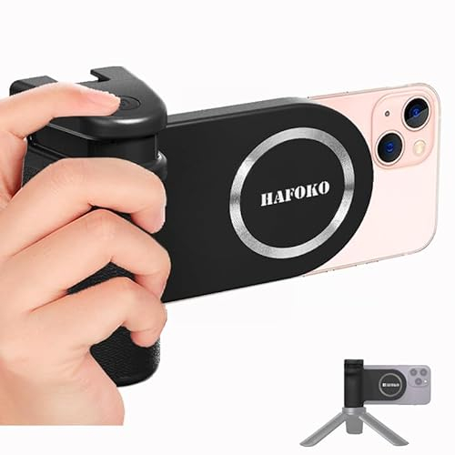 WEWOGA Magnetisch Kamera Halterung Smartphone Verschluss CapGrip Selfie Handhaben Griff Stativ Montieren w 1/4 Kaltschuh Abnehmbar Bluetooth Fernbedienung Kompatibel mit iPhone Alle Telefone