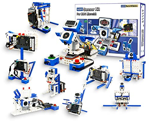 Yahboom Elektronik-Kit: EIN STEM-Bildungsset für Schüler, bestehend aus einem Micro:bit, Sensoren, Bausteinen und Python/MakeCode-Programmierwerkzeugen.