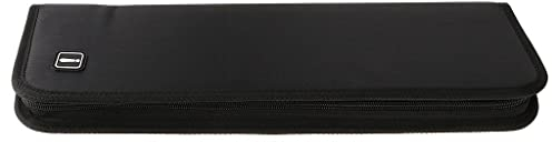 Paowsietiviity Herren-Reise-Krawattenetui, Aufbewahrungstasche, Halter, Krawatte, Krawatte, Gepäck-Organizer, 42 x 13 x 2,5 cm, Grau / Schwarz, Schwarz, 42 x 13 x 2,5 cm, 42X13X2.5 cm