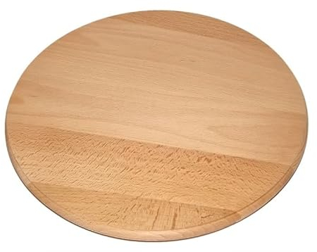 Tagliere in legno rotondo girevole in legno, 35 cm