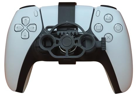 SHEAWA für PS5 3D Mini Lenkrad Controller Gaming Rennspiel Ersatz Zubehör (Carbon Fibre)