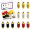 Swpeet 24Pcs Gold Plated RCA Female to Female Coupler Kit, RCA Audio Video Adapter, RCA Cable Extension Connector, RCA Adapter for Speaker, RCA Cable, Amplifier